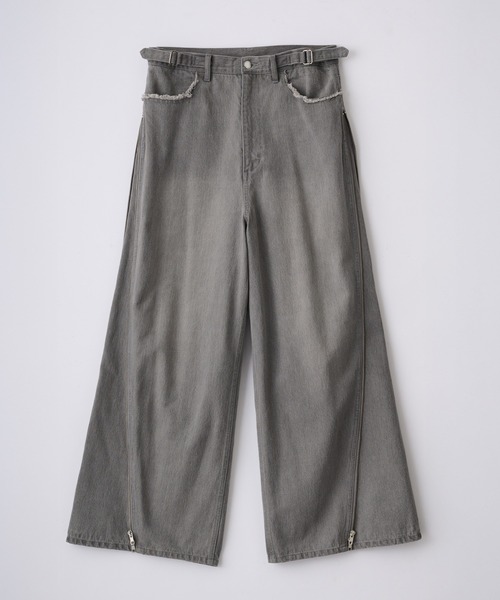 GRANCY】ZipDesign Buggy DenimPants / ジップデザイン バギーデニム