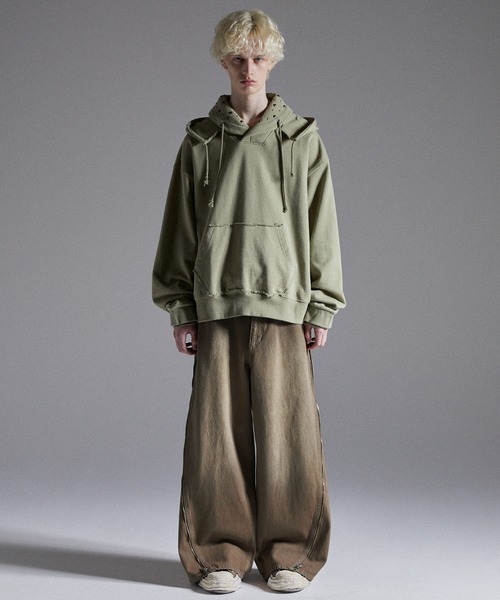 GRANCY】ZipDesign Buggy DenimPants / ジップデザイン バギーデニム