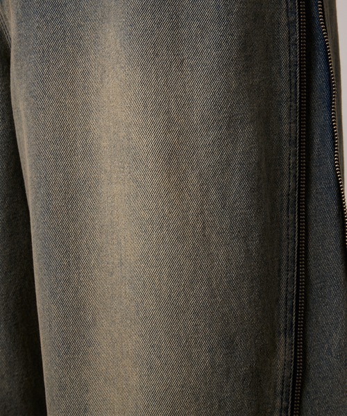 GRANCY グランシー バギーデニム グレーデニム サイドジップ L GRANCY（グランシー）の「【GRANCY】ZipDesign Buggy DenimPants
