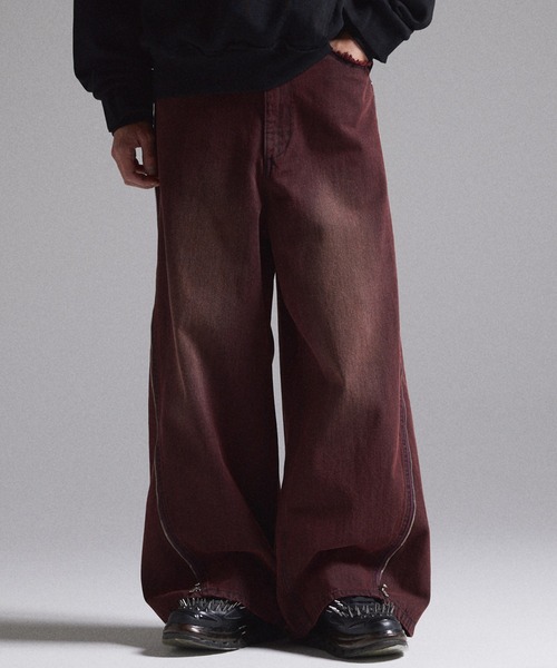GRANCY】ZipDesign Buggy DenimPants / ジップデザイン バギーデニム