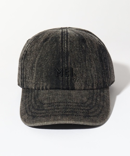 MEI(メイ)の「【MEI/メイ】MEI LOW CAP DENIM/ロゴ刺繍デニムローキャップ(キャップ・メンズ・ブラック/ダークインディゴブルー/ライトインディゴブルー・FREE)」の6枚目の写真