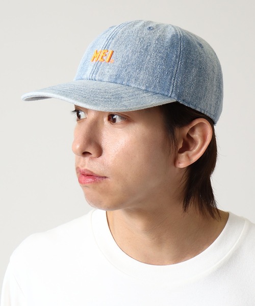 MEI(メイ)の「【MEI/メイ】MEI LOW CAP DENIM/ロゴ刺繍デニムローキャップ(キャップ・メンズ・ブラック/ダークインディゴブルー/ライトインディゴブルー・FREE)」の8枚目の写真