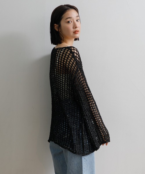 AMERICAN RAG CIE(アメリカンラグシー)の「【ARC】スパンコールメッシュPO(その他トップス・レディース・ブルー/オフホワイト/ブラック・FREE)」の11枚目の写真