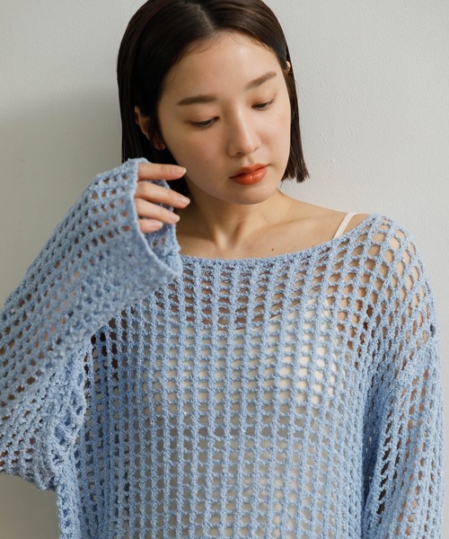AMERICAN RAG CIE(アメリカンラグシー)の「【ARC】スパンコールメッシュPO(その他トップス・レディース・ブルー/オフホワイト/ブラック・FREE)」の21枚目の写真