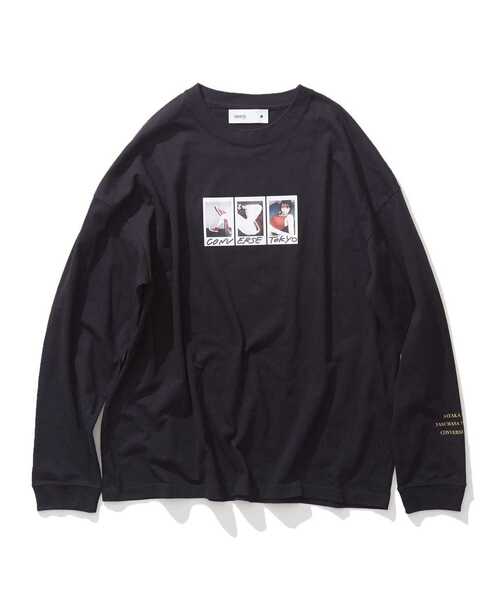 CONVERSE TOKYO(コンバーストウキョウ)の「【CONVERSE TOKYO×米原康正×似鳥沙也加】INSTAX PRINT LONG SLEEVE TEE(Tシャツ/カットソー・レディース・ブラック/ホワイト・FREE)」の2枚目の写真