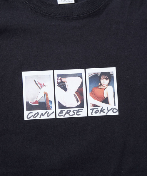 CONVERSE TOKYO(コンバーストウキョウ)の「【CONVERSE TOKYO×米原康正×似鳥沙也加】INSTAX PRINT LONG SLEEVE TEE(Tシャツ/カットソー・レディース・ブラック/ホワイト・FREE)」の5枚目の写真