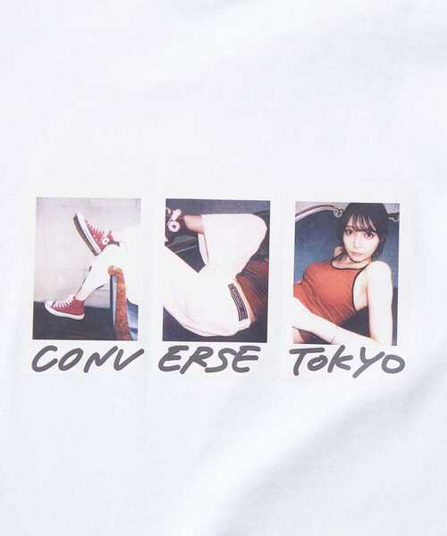 CONVERSE TOKYO(コンバーストウキョウ)の「【CONVERSE TOKYO×米原康正×似鳥沙也加】INSTAX PRINT LONG SLEEVE TEE(Tシャツ/カットソー・レディース・ブラック/ホワイト・FREE)」の7枚目の写真