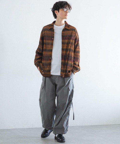 RAGEBLUE（レイジブルー）の「Nylon & cotton/wide military cargo pants / ナイロンコットン ワイドミリタリー カーゴパンツ パラシュートパンツ（カーゴパンツ・メンズ・ネイビー/ホワイト/ブラック/カーキ/グレー・SMALL/MEDIUM/LARGE）」の16枚目の写真