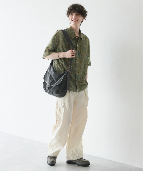 RAGEBLUE（レイジブルー）の「Nylon & cotton/wide military cargo pants / ナイロンコットン ワイドミリタリー カーゴパンツ パラシュートパンツ（カーゴパンツ・メンズ・ネイビー/ホワイト/ブラック/カーキ/グレー・SMALL/MEDIUM/LARGE）」の18枚目の写真