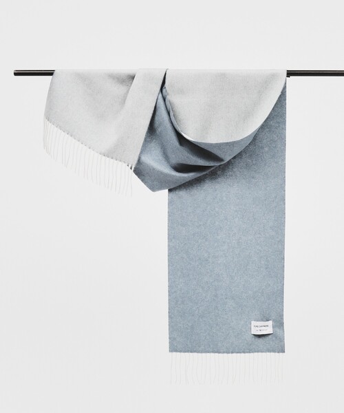 tk.TAKEO KIKUCHI（ティーケータケオキクチ）の「◆【カシミヤ100%】ピュアカシミヤリバーシブルマフラー（マフラー・メンズ・アイボリー/ブラック/ボルドー/ブルー系その他/サックスブルー/ブラウン系その他/ライトパープル・00）」の8枚目の写真