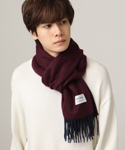 tk.TAKEO KIKUCHI（ティーケータケオキクチ）の「◆【カシミヤ100%】ピュアカシミヤリバーシブルマフラー（マフラー・メンズ・アイボリー/ブラック/ボルドー/ブルー系その他/サックスブルー/ブラウン系その他/ライトパープル・00）」の20枚目の写真