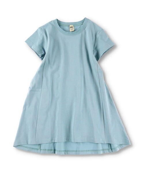 DRC branshes(ディーアールシーブランシェス)の「【WEB限定/DRC/お肌に嬉しい綿100%】サイド切替フレア半袖ワンピース(ワンピース・キッズ・フューシャピンク/チャコールグレー/ブルーグレー/ブラック/ラベンダー・120/140/100/150/90/110/130)」の4枚目の写真