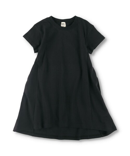DRC branshes(ディーアールシーブランシェス)の「【WEB限定/DRC/お肌に嬉しい綿100%】サイド切替フレア半袖ワンピース(ワンピース・キッズ・フューシャピンク/チャコールグレー/ブルーグレー/ブラック/ラベンダー・120/140/100/150/90/110/130)」の2枚目の写真