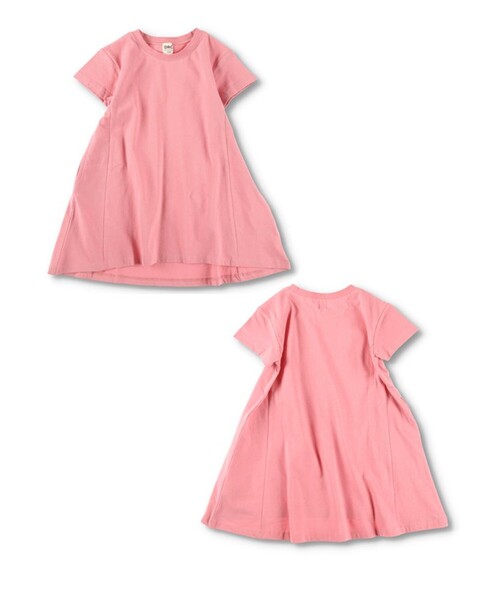 DRC branshes(ディーアールシーブランシェス)の「【WEB限定/DRC/お肌に嬉しい綿100%】サイド切替フレア半袖ワンピース(ワンピース・キッズ・フューシャピンク/チャコールグレー/ブルーグレー/ブラック/ラベンダー・120/140/100/150/90/110/130)」の14枚目の写真