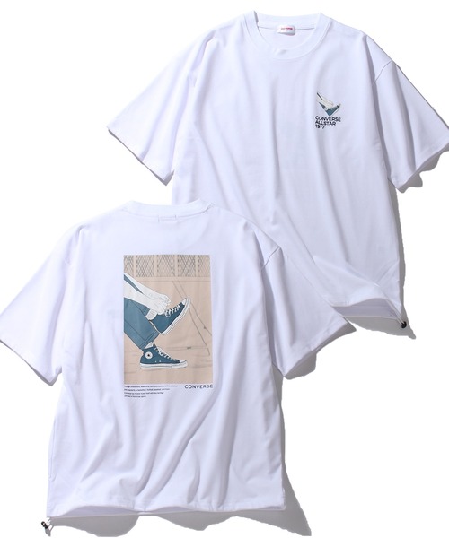 CONVERSE(コンバース)の「【CONVERSE/コンバース】プレーティング天竺 イラストタッチプリント 半袖Tシャツ/UVカット 接触冷感(Tシャツ/カットソー・メンズ・ブラック/ブルー/ホワイト/ブルー系その他/グレー/ホワイト系その他・LL/M/L)」の1枚目の写真