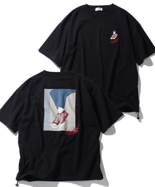 CONVERSE(コンバース)の「【CONVERSE/コンバース】プレーティング天竺 イラストタッチプリント 半袖Tシャツ/UVカット 接触冷感(Tシャツ/カットソー・メンズ・ブラック/ブルー/ホワイト/ブルー系その他/グレー/ホワイト系その他・LL/M/L)」の4枚目の写真