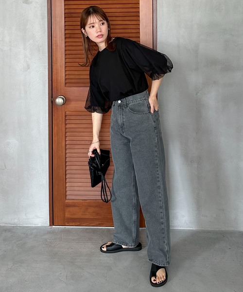 feepur(フェピュール)の「チュールバルーンスリーブTee(Tシャツ/カットソー・レディース・オフホワイト/ブラック/オートミール・MEDIUM)」の19枚目の写真