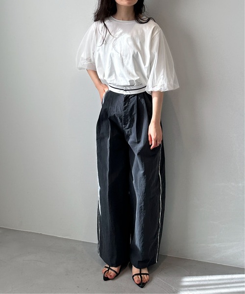 feepur(フェピュール)の「チュールバルーンスリーブTee(Tシャツ/カットソー・レディース・オフホワイト/ブラック/オートミール・MEDIUM)」の14枚目の写真