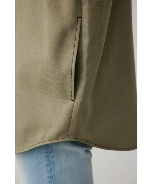 AZUL by moussy（アズールバイマウジー）の「アウトステッチCPOシャツ（シャツ/ブラウス・メンズ・ブラック/カーキ・FREE）」の14枚目の写真