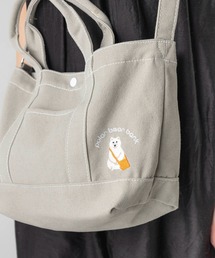 POLAR BEAR BANK / ポーラーベアバンク ベア―バッグ 刺繍キャンバス2WAY トート PBB 035 MMI