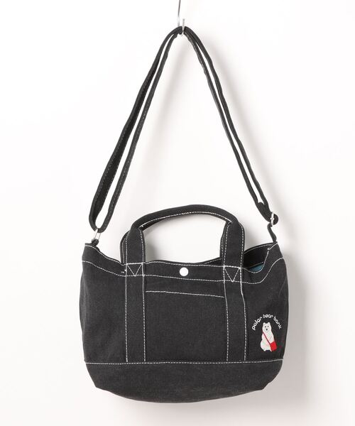 salle de bal(サルデバル)の「POLAR BEAR BANK / ポーラーベアバンク ベア―バッグ 刺繍キャンバス2WAY トート PBB 035 MMI(トートバッグ・レディース・ライトグレー/オレンジ/ブラック/アイボリー/カーキ・FREE)」の17枚目の写真