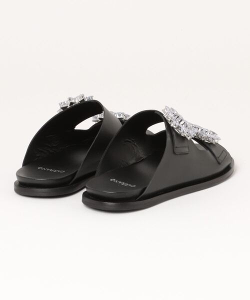 CARRANO(カラーノ)の「【CARRANO】ビジューバックルフラットサンダル(642306)(サンダル・レディース・ブラック/ラベンダー/ホワイト・38/39/35/36/37)」の4枚目の写真