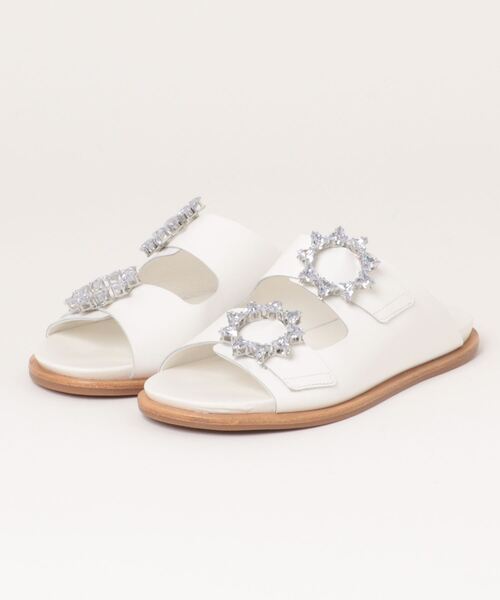 CARRANO(カラーノ)の「【CARRANO】ビジューバックルフラットサンダル(642306)(サンダル・レディース・ブラック/ラベンダー/ホワイト・38/39/35/36/37)」の10枚目の写真