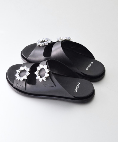 CARRANO(カラーノ)の「【CARRANO】ビジューバックルフラットサンダル(642306)(サンダル・レディース・ブラック/ラベンダー/ホワイト・38/39/35/36/37)」の12枚目の写真