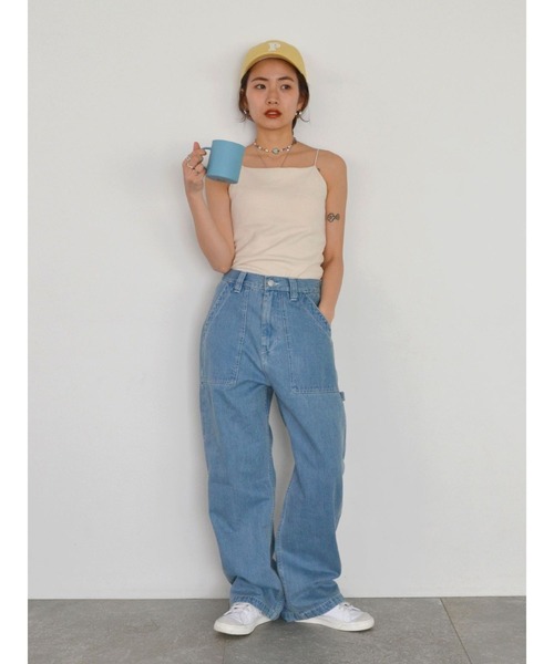 Ungrid（アングリッド）の「パット付きスクエアキャミソール（キャミソール・レディース・アイボリー/ブラック/グリーン・FREE）」の8枚目の写真