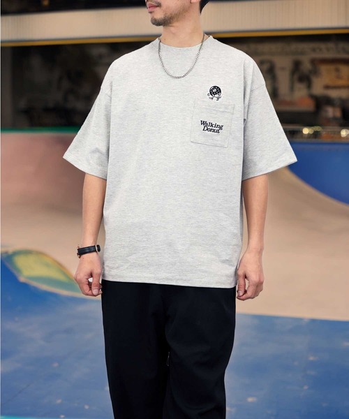 Burner(バーナー)の「【GROOVY STORE】WALKING DONUT オーバーサイズ ヘビーウエイト半袖Tシャツ(Tシャツ/カットソー・メンズ・ブラック/ホワイト系その他2/グレー/杢グレー/ミント/ホワイト/ライトブラック/ピンク・L/LL/M)」の1枚目の写真
