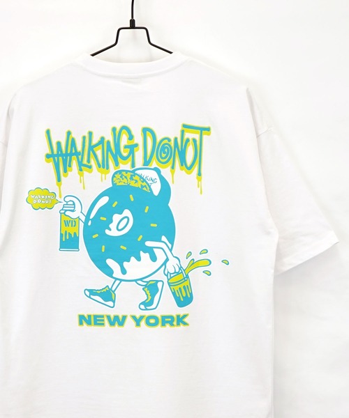 Burner(バーナー)の「【GROOVY STORE】WALKING DONUT オーバーサイズ ヘビーウエイト半袖Tシャツ(Tシャツ/カットソー・メンズ・ブラック/ホワイト系その他2/グレー/杢グレー/ミント/ホワイト/ライトブラック/ピンク・L/LL/M)」の9枚目の写真