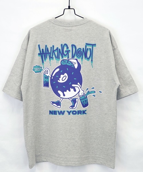 Burner(バーナー)の「【GROOVY STORE】WALKING DONUT オーバーサイズ ヘビーウエイト半袖Tシャツ(Tシャツ/カットソー・メンズ・ブラック/ホワイト系その他2/グレー/杢グレー/ミント/ホワイト/ライトブラック/ピンク・L/LL/M)」の11枚目の写真