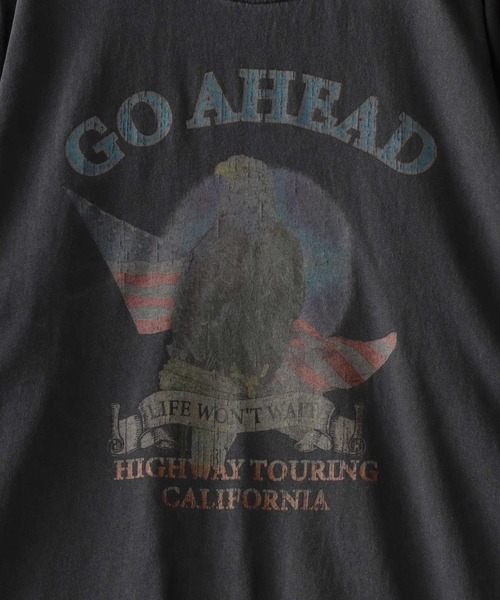 SITRY(シトリー)の「Pigment Graphic T-shirt/オーバーサイズ ピグメント加工 ヴィンテージライク ロックプリント 半袖Tシャツ レディース メンズ(Tシャツ/カットソー・メンズ・チャコール/グレー系その他/ブラック/ブラック系その他・L/M)」の7枚目の写真