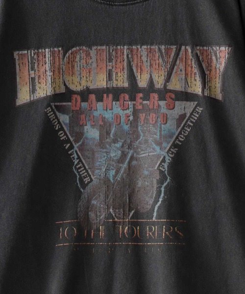 SITRY(シトリー)の「Pigment Graphic T-shirt/オーバーサイズ ピグメント加工 ヴィンテージライク ロックプリント 半袖Tシャツ レディース メンズ(Tシャツ/カットソー・メンズ・チャコール/グレー系その他/ブラック/ブラック系その他・L/M)」の16枚目の写真