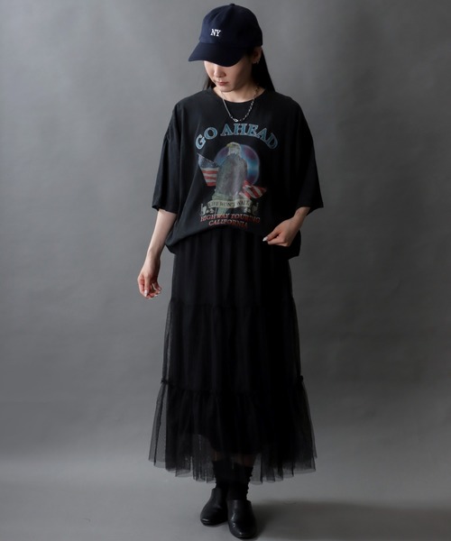 SITRY(シトリー)の「Pigment Graphic T-shirt/オーバーサイズ ピグメント加工 ヴィンテージライク ロックプリント 半袖Tシャツ レディース メンズ(Tシャツ/カットソー・メンズ・チャコール/グレー系その他/ブラック/ブラック系その他・L/M)」の20枚目の写真