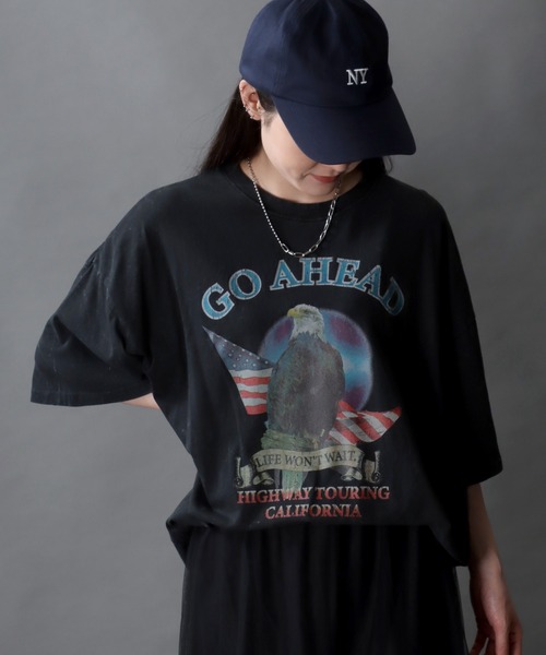 SITRY(シトリー)の「Pigment Graphic T-shirt/オーバーサイズ ピグメント加工 ヴィンテージライク ロックプリント 半袖Tシャツ レディース メンズ(Tシャツ/カットソー・メンズ・チャコール/グレー系その他/ブラック/ブラック系その他・L/M)」の18枚目の写真