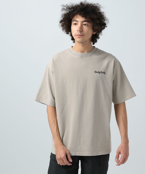 d.i.a 正規品 半袖Tシャツ ベージュ バックプリント 平成 ギャル セール】SUNSETバックプリント5分袖Tシャツ(Tシャツ/カットソー