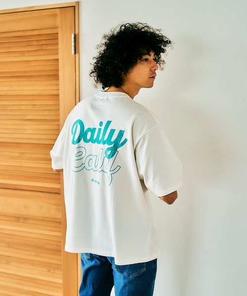 BAYFLOW SUNSET バッグプリント 5分袖Tシャツ