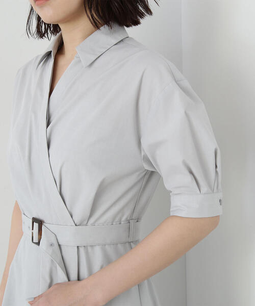NATURAL BEAUTY BASIC｜スキッパーフォルムシャツワンピース