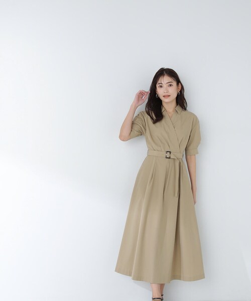 NATURAL BEAUTY BASIC｜スキッパーフォルムシャツワンピース