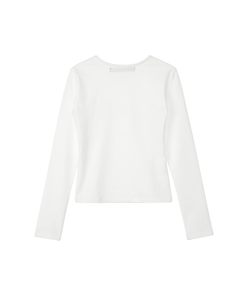 Rest&Recreation(レストアンドレクリエーション)の「RR スクエアネック 長袖(Tシャツ/カットソー・レディース・ホワイト/ブラック・ONE)」の12枚目の写真