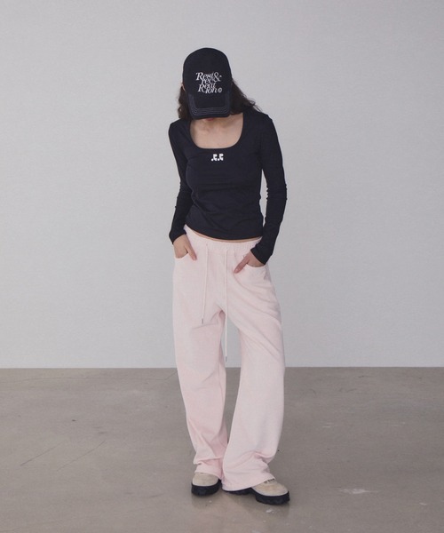 Rest&Recreation(レストアンドレクリエーション)の「RR スクエアネック 長袖(Tシャツ/カットソー・レディース・ホワイト/ブラック・ONE)」の11枚目の写真