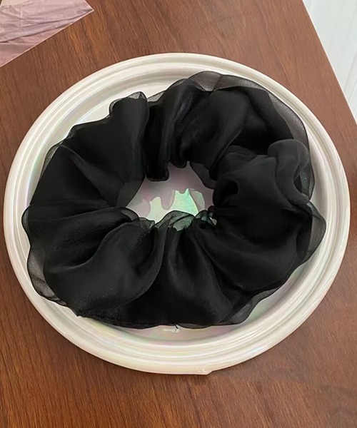 DiamondHearts（ダイヤモンドハーツ）の「シフォンシュシュ（シュシュ・レディース・ブラウン/ブラック/ホワイト・FREE）」の6枚目の写真