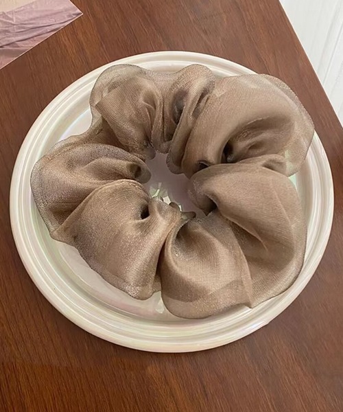 DiamondHearts（ダイヤモンドハーツ）の「シフォンシュシュ（シュシュ・レディース・ブラウン/ブラック/ホワイト・FREE）」の7枚目の写真