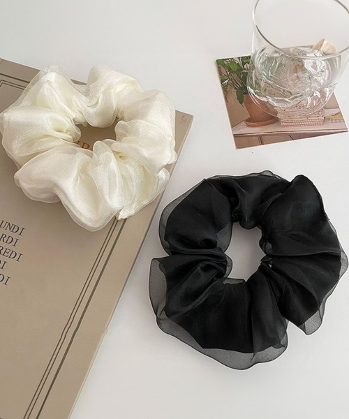 DiamondHearts（ダイヤモンドハーツ）の「シフォンシュシュ（シュシュ・レディース・ブラウン/ブラック/ホワイト・FREE）」の9枚目の写真