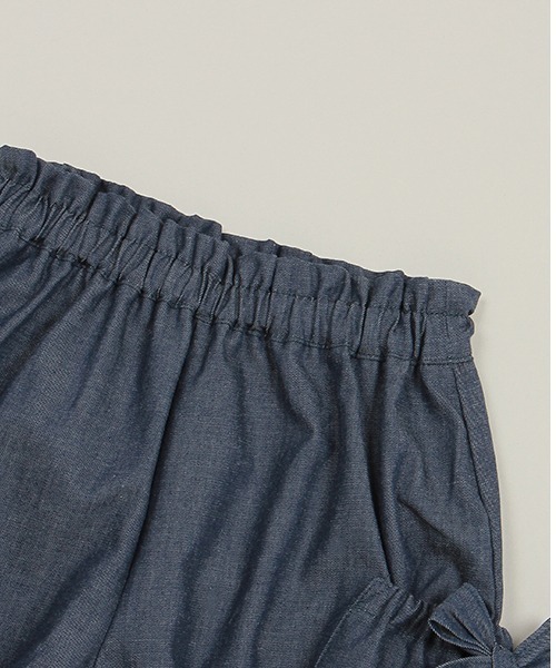 sense of wonder(センスオブワンダー)の「サイドリボンバルーンパンツ【日本製】(スウェットパンツ・キッズ・ネイビー・80cm/90cm/110cm/100cm/120cm/130cm)」の3枚目の写真