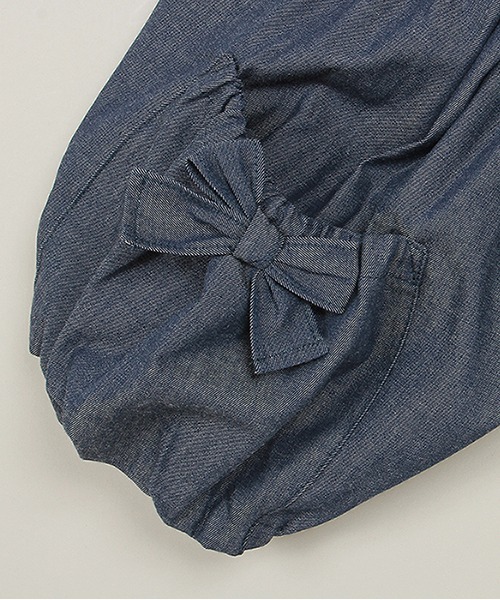 sense of wonder(センスオブワンダー)の「サイドリボンバルーンパンツ【日本製】(スウェットパンツ・キッズ・ネイビー・80cm/90cm/110cm/100cm/120cm/130cm)」の4枚目の写真