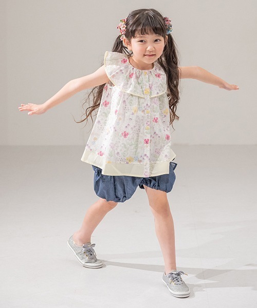 sense of wonder(センスオブワンダー)の「サイドリボンバルーンパンツ【日本製】(スウェットパンツ・キッズ・ネイビー・80cm/90cm/110cm/100cm/120cm/130cm)」の14枚目の写真