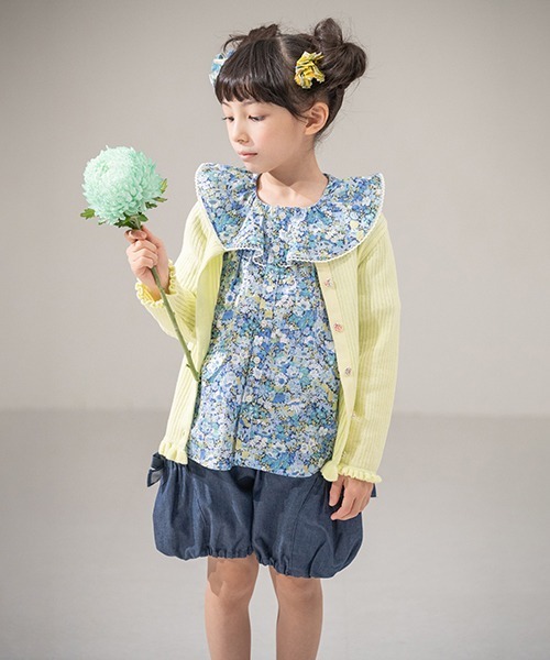 sense of wonder(センスオブワンダー)の「サイドリボンバルーンパンツ【日本製】(スウェットパンツ・キッズ・ネイビー・80cm/90cm/110cm/100cm/120cm/130cm)」の16枚目の写真