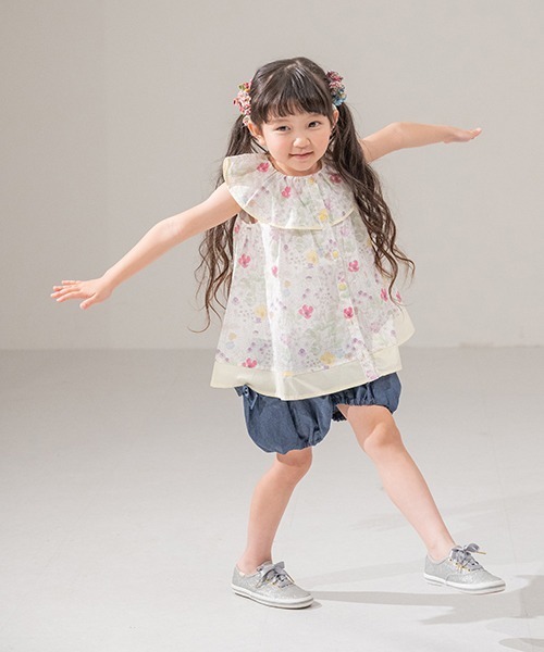 sense of wonder(センスオブワンダー)の「サイドリボンバルーンパンツ【日本製】(スウェットパンツ・キッズ・ネイビー・80cm/90cm/110cm/100cm/120cm/130cm)」の17枚目の写真